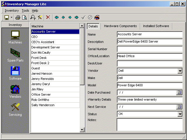 Inventory Manager Lite Screenshot